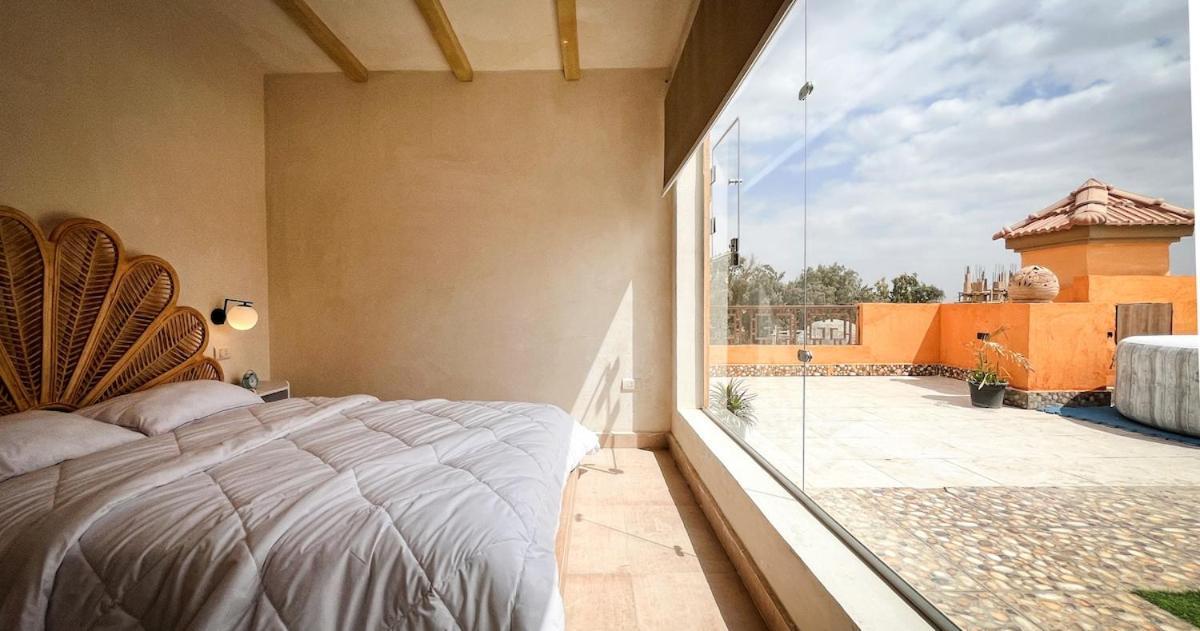 Boho Getaway With Pyramids View & Jacuzzi Apartment Giza Екстериор снимка